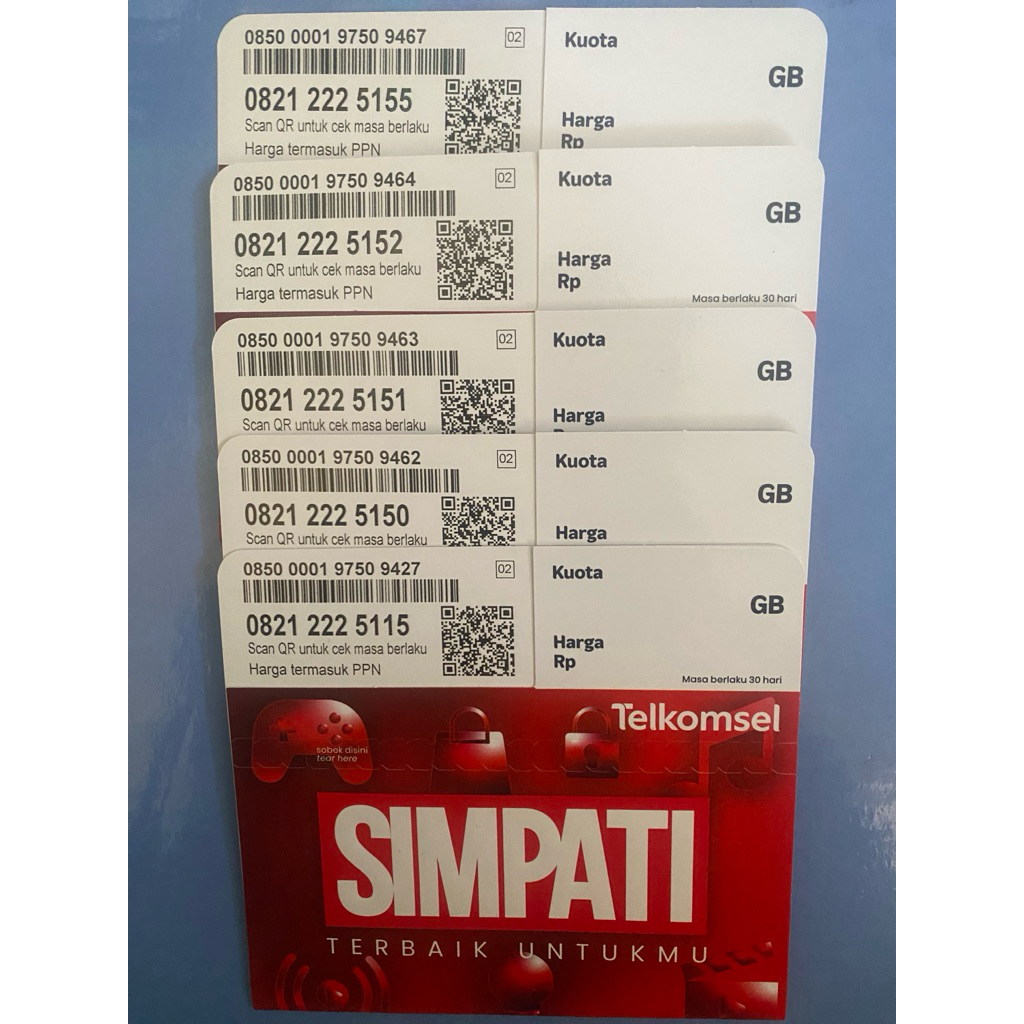 Kartu Prabayar Telkomsel 3GB segel