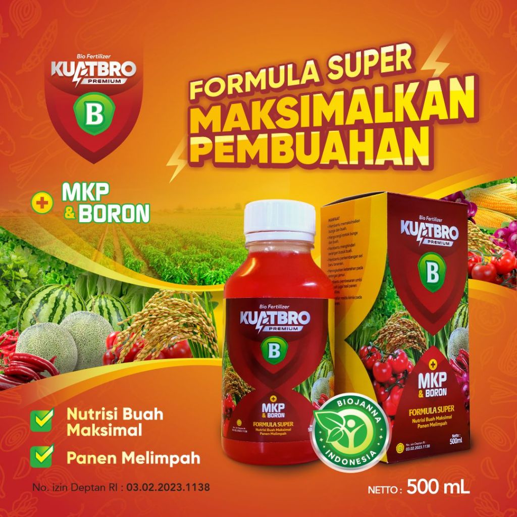 Bio Fertilizer KUATBRO Premium B Formula Super Memaksimalkan Pembuahan