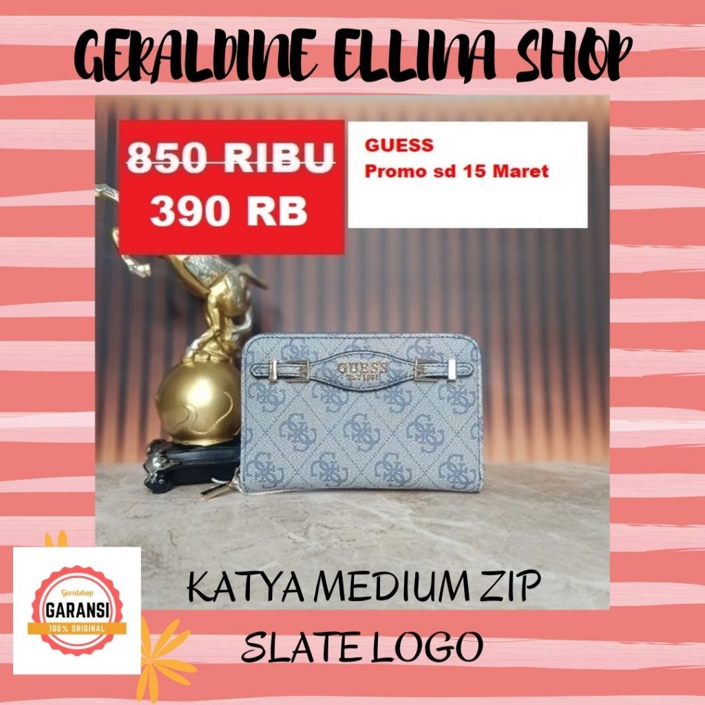 Dompet wanita guess ORIGINAL 100% sale KATYA MEDIUM