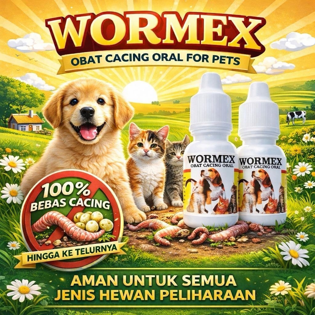 WORMEX - Obat Cacing Oral Obat Jamur Obat Ringworm Obat Cacing Kucing Kitten