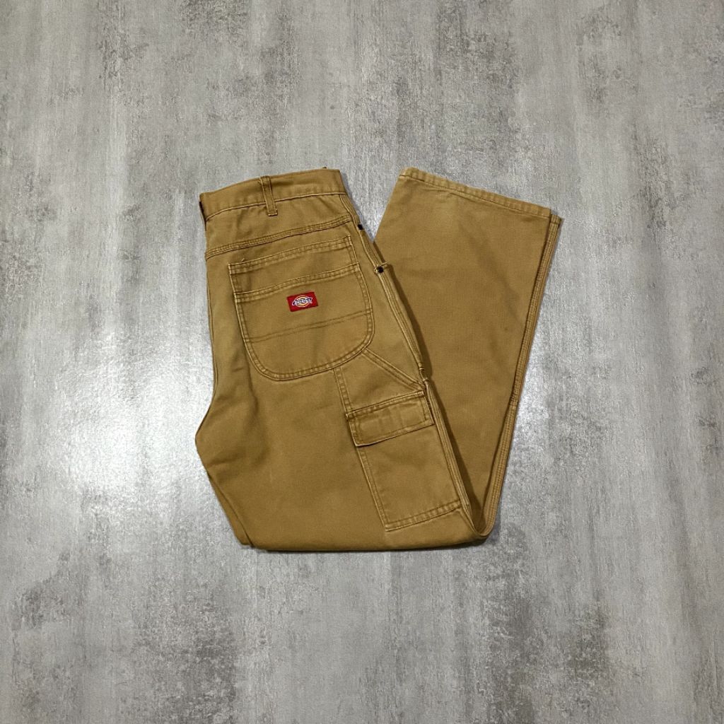 C079Dickies Carpenter Double Knee Rinsed Brown Duck