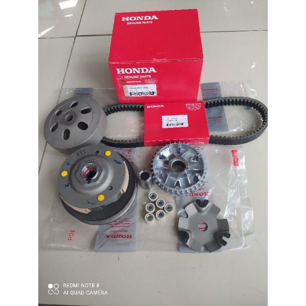 Paket Full set Kirian Cvt Honda Beat Karbu Spacy Karbu Scoopy Karbu Kode part KVY