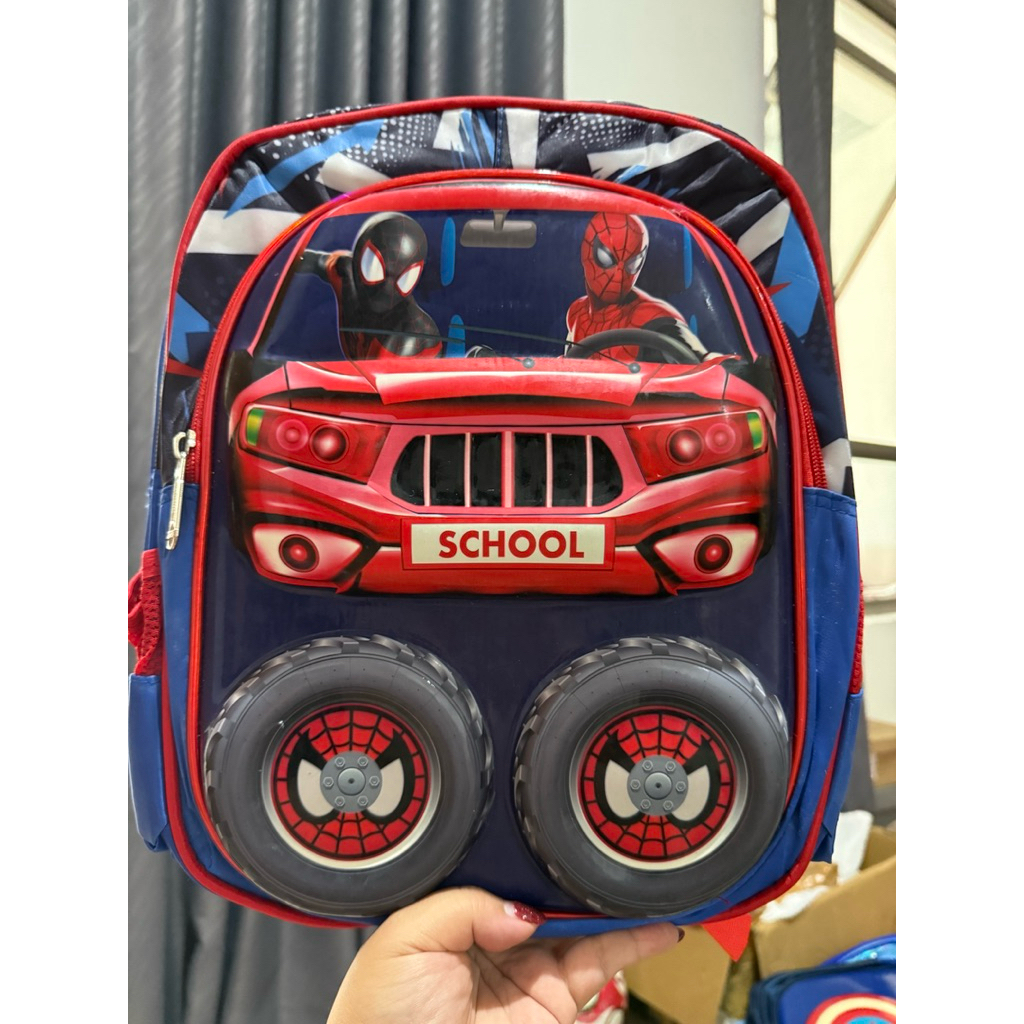 TAS SEKOLAH ANAK COWOK PAUS TK SD SPIDERMAN IMPORT
