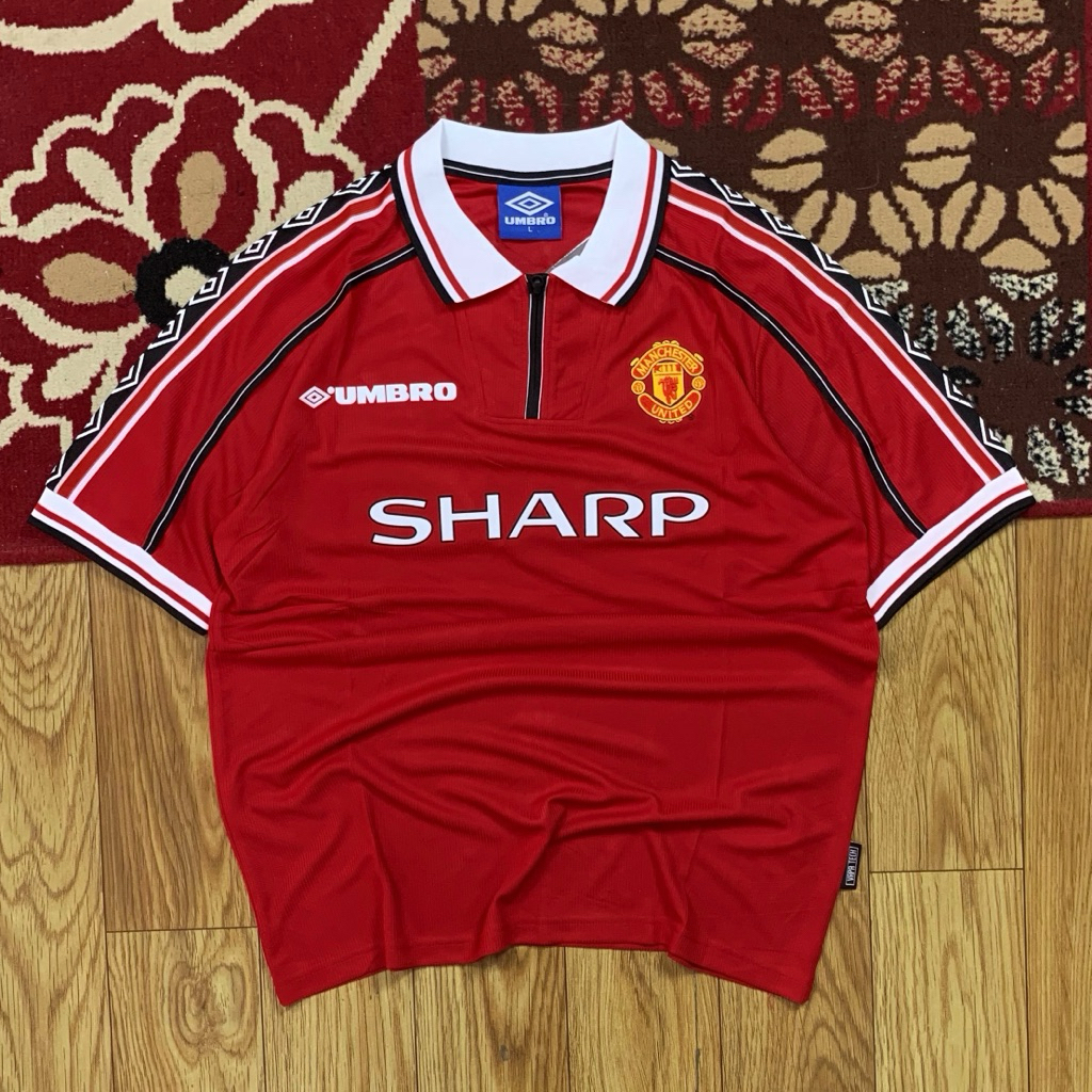 JERSEY VINTAGE MANCHESTER UNITED x UMBRO HOME KIT 1998 SIZE L | JERSEY UMBRO X MANCHESTER UNITED | J