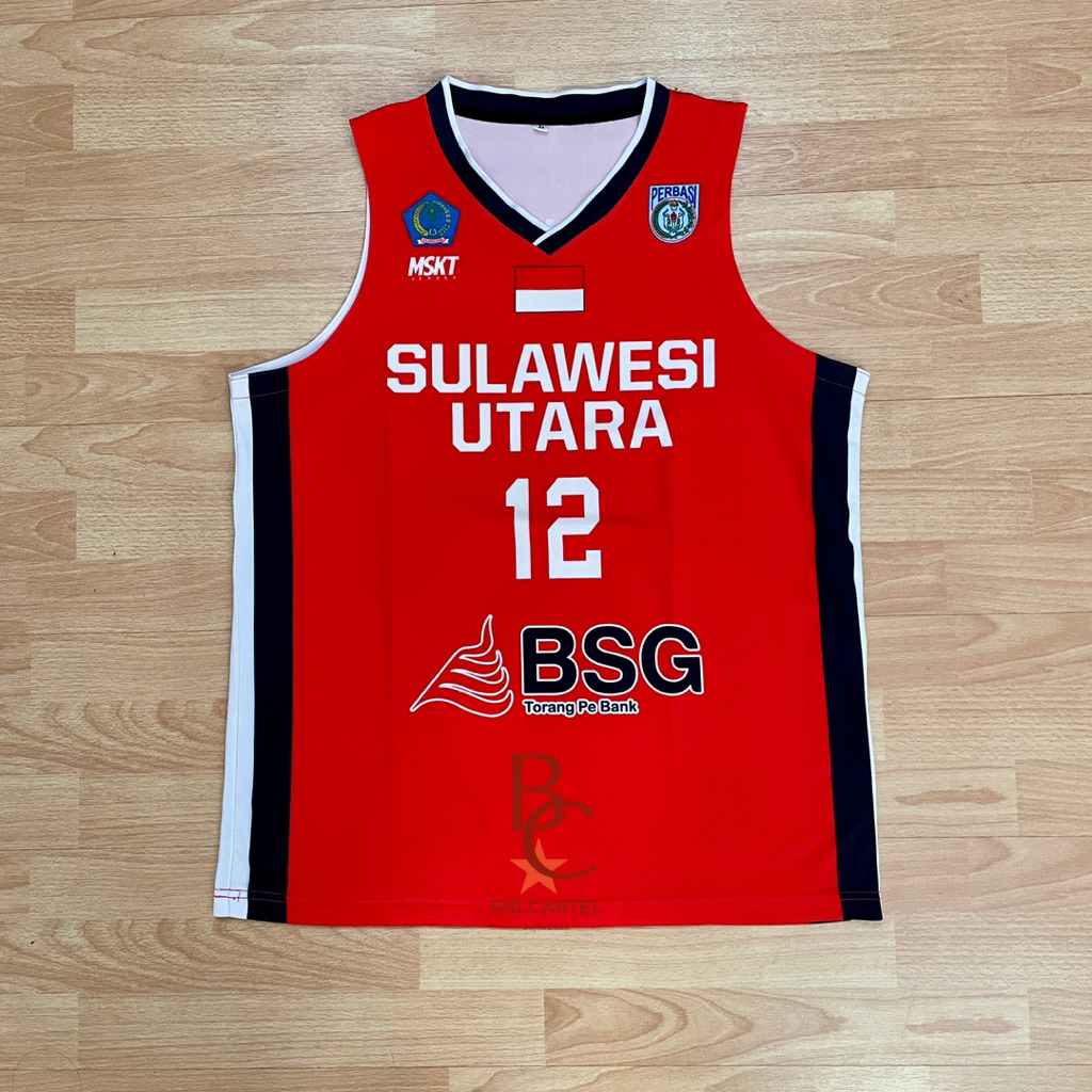 Jersey Basket Sulawesi Utara Nameset Manansang (SEMIFINALIS PON PAPUA)
