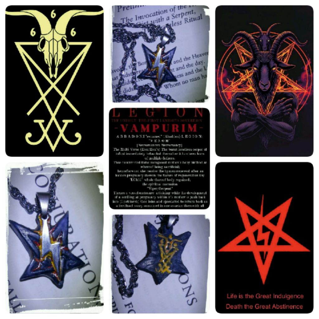 Kalung Liontin Batu Etnik Lucifer Wisdom Unveited Embrace The Light of Lucifer Sigil Talisman Pentak