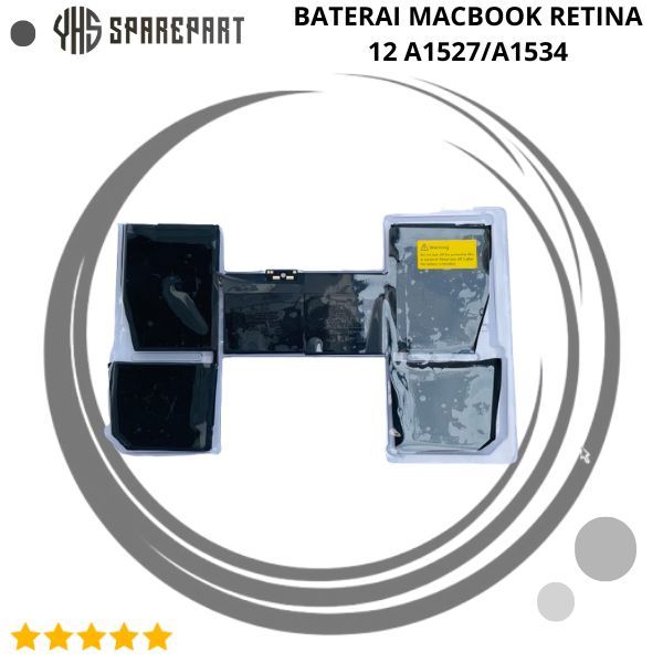 BATERAI MACBOOK RETINA 12 INCH A1534 A1527 2015-2017 ORIGINAL GARANSI