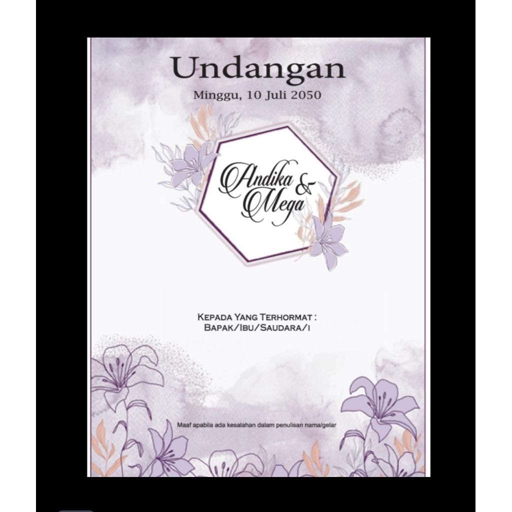 ERBA 2515 Blangko Undangan Nikah Pernikahan Era Baru
