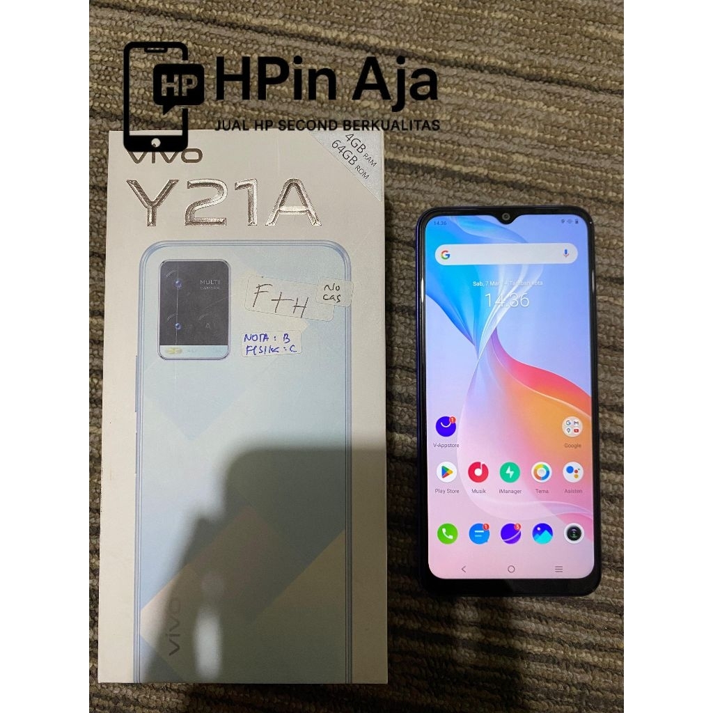 VIVO Y21A 4/64GB SECOND FULSET