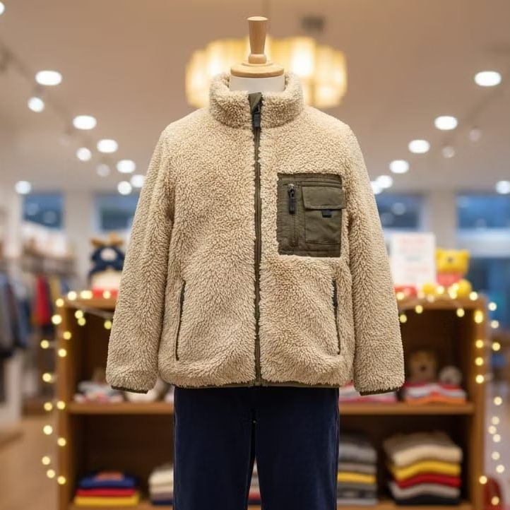 jaket LC WAIKIKI SALE UP TO 50% - jaket bulu cream army