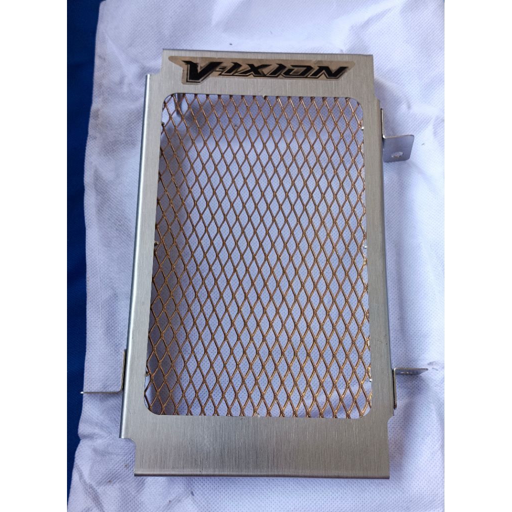 cover tutup radiator vixion variasi kawat plat anti karat