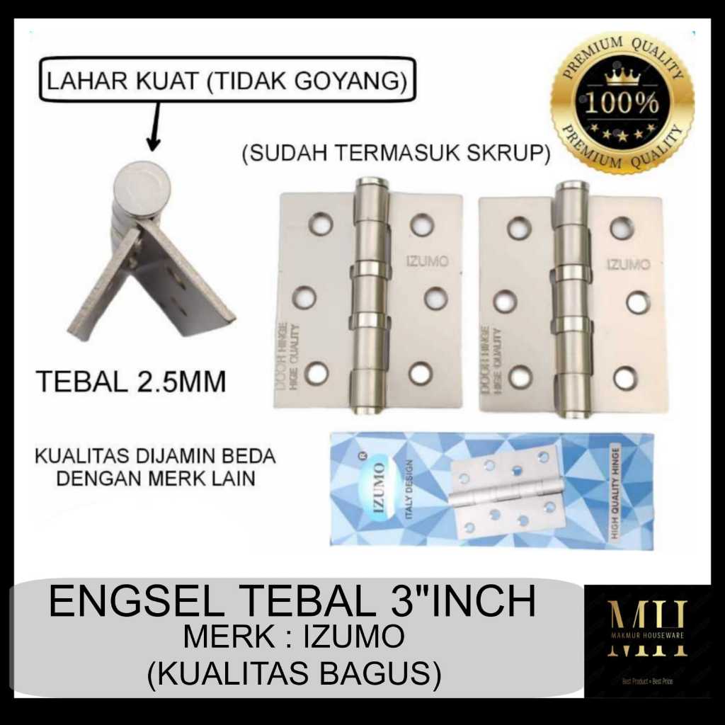 ENGSEL TEBAL 3"INCH / ENGSEL JENDELA TEBAL 3"INCH MERK IZUMO