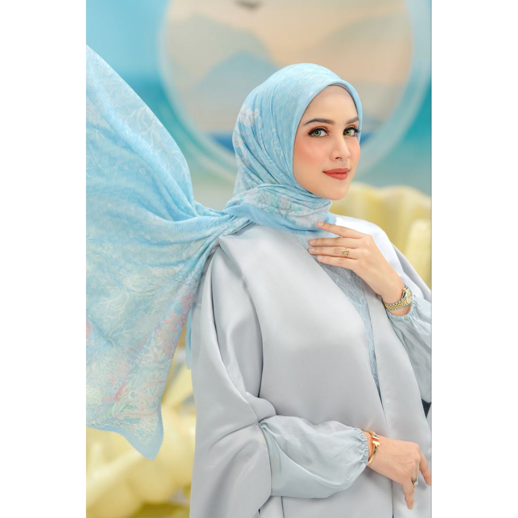 (NEW) Buttonscarves Little Mermaid 2.0 Satin Square - Reef
