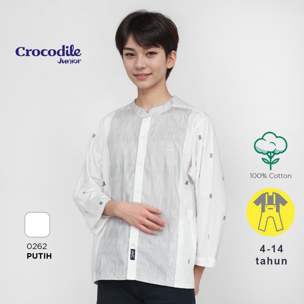 Crocodile KIDS KOKO | Kemeja Koko Katun Lengan Panjang Anak 0259 0262 0282