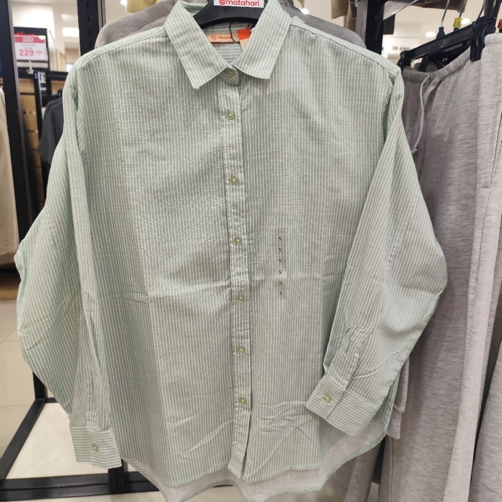 NEVADA LSOA08 Kemeja Oversize Wanita Lengan Panjang Size S-XL