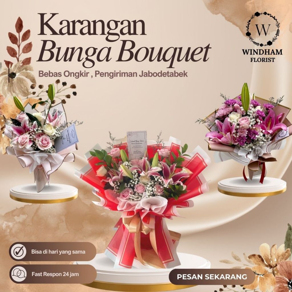 Bouquet Flower Instan Delivery Tangerang Rose Lily Buket Mawar Lily bouquet wisuda Valentine Mothers