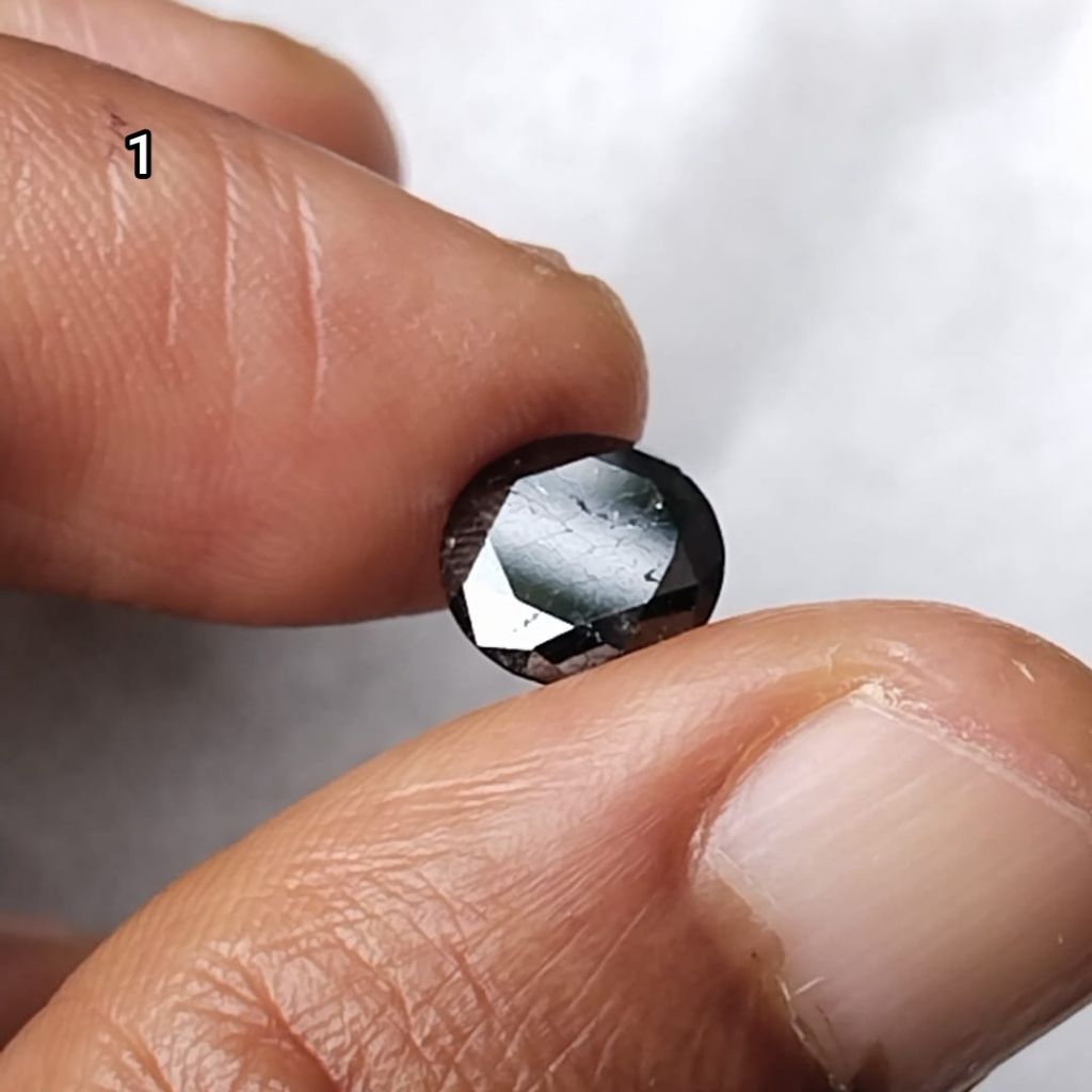 Natural Black Diamond - Berlian hitam Asli Eropa Round Cut