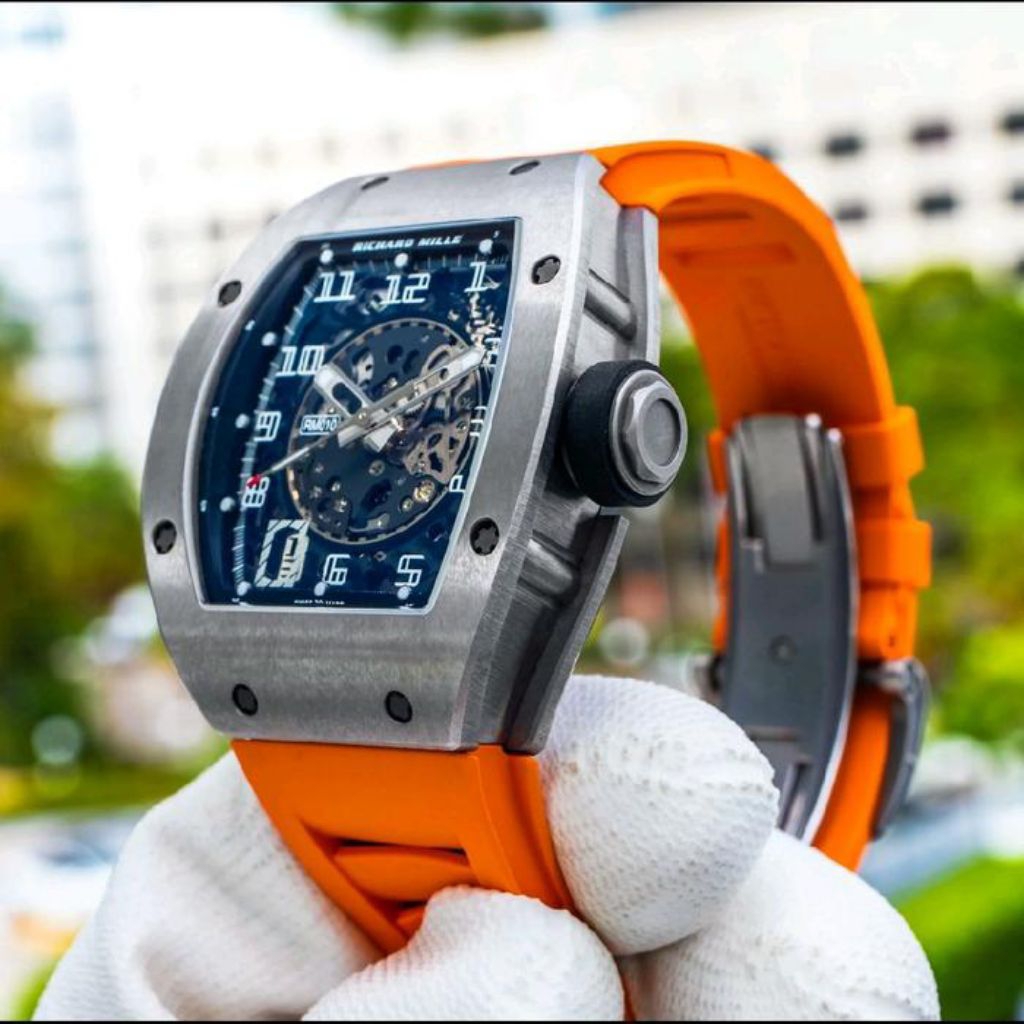 JAM TANGAN RM010 TITANIUM SWISS MATIC JAM TANGAN MEWAH AUTOMATIC JAM TANGAN OTOMATIS ANALOG STRAP RU