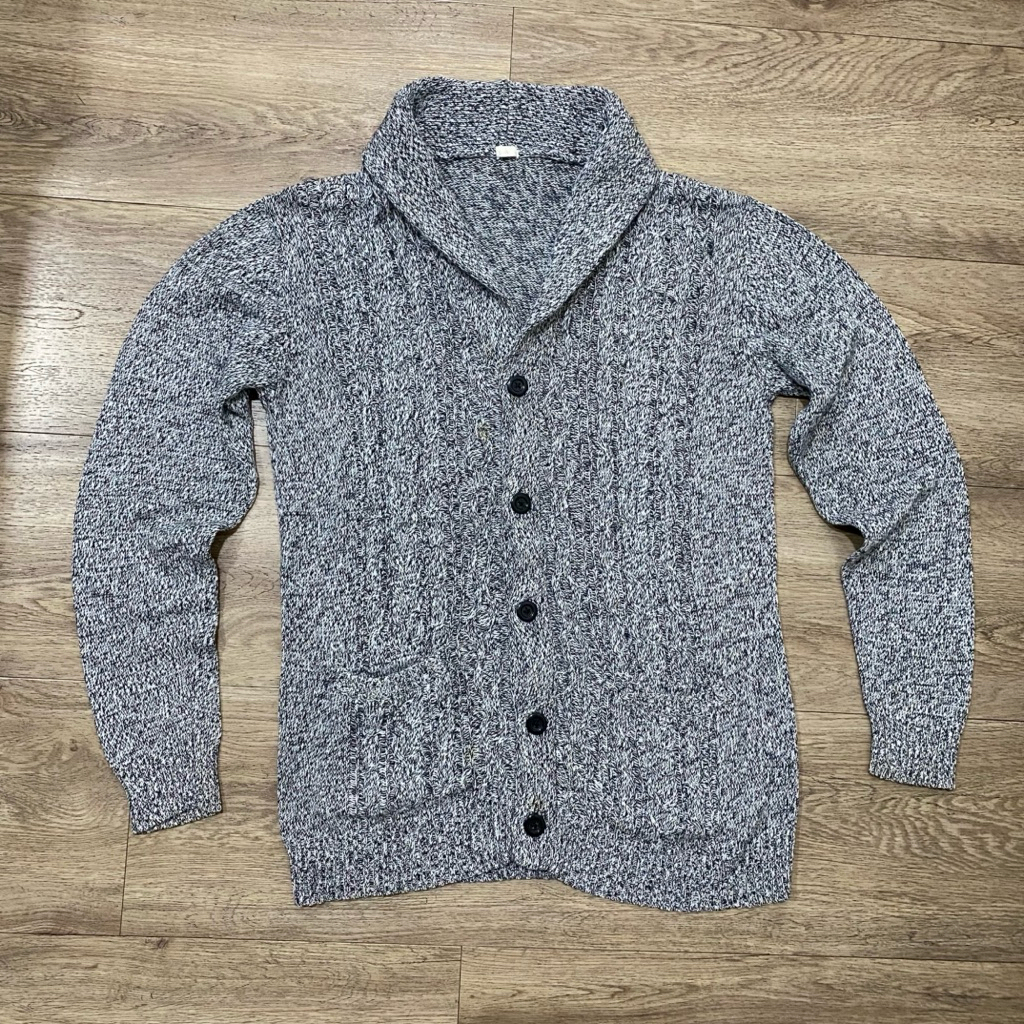 Cardigan knitwear kerah pria GU uniqlo medium preloved