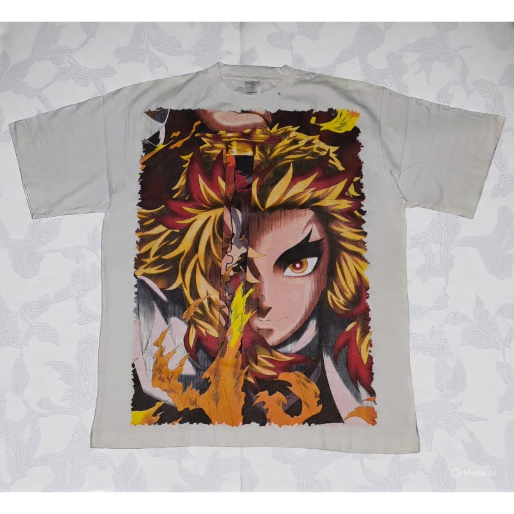 Kaos Bootleg Anime Demon Slayer Rengoku