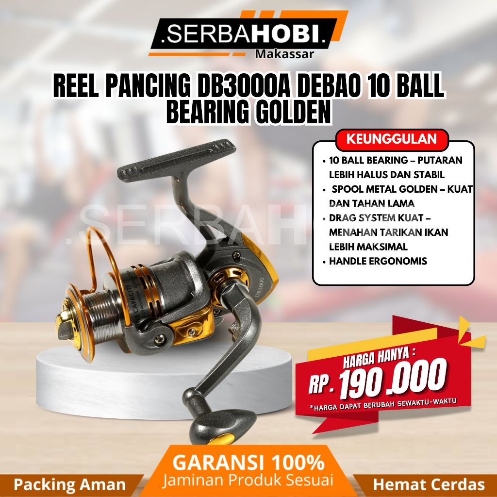 Reel pancing Db3000a / Reel pancing Logam termurah / Reel tarikan memancing