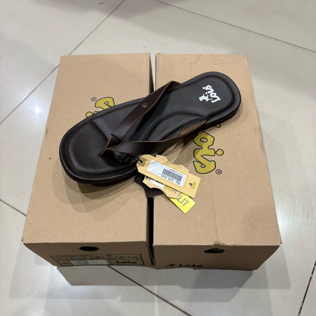 Sandal jepit pria Lois kulit original STJK405C