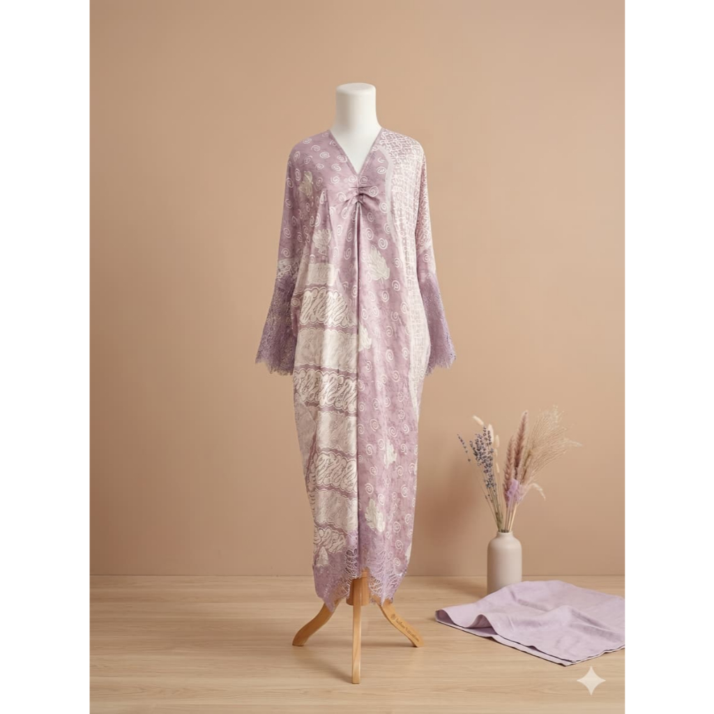 KAFTAN VISCOSE RENDA -  Batik Viscose Motif Lace