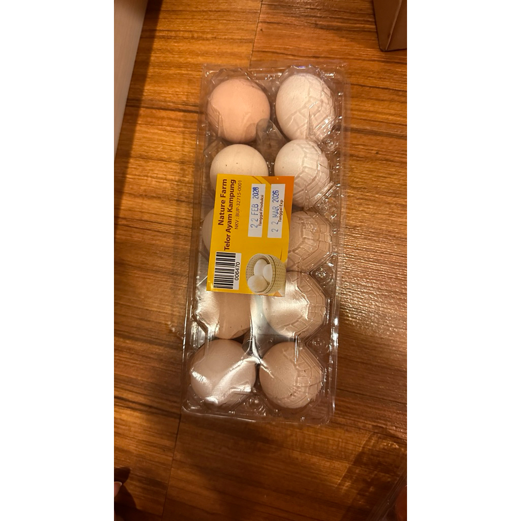 Telor ayam kampung fresh organik nature farm isi 10