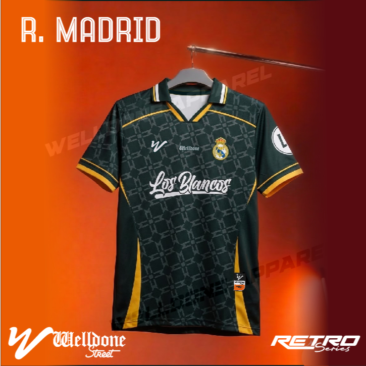 WELLDONE  JERSEY REAL MADRID / JERSEY BOLA / JERSEY SUPPORTER /JERSEY VINTAGE / JERSY CLASSIC OLD V4
