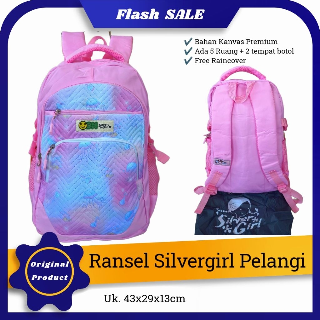 Tas Sekolah Anak ALTO Girl ORI / Ransel Silver Girl By Alto / Tas Anak Perempuan / Ransel Sekolah
