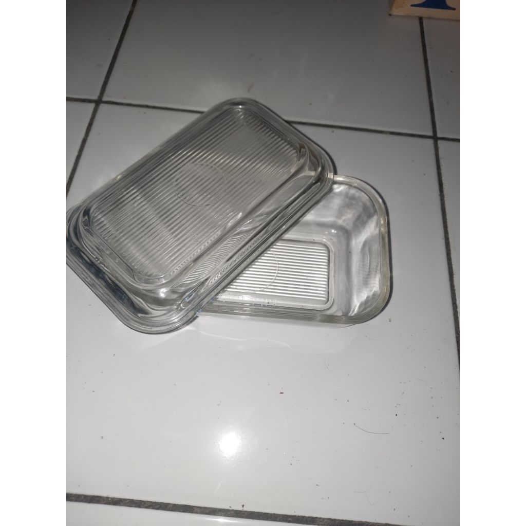 Mangkuk Wadah berTutup Vintage Arcoroc France