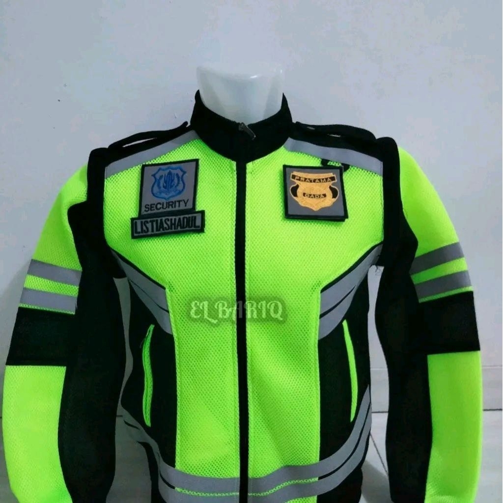 Romket security / satpam romket terbaru rompi jaket jala tebal