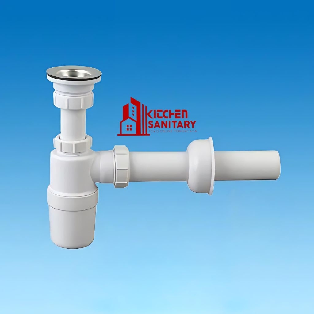 Sifon Pembuangan Wastafel Putih /Pembuangan Wastafel Model Toto Wasser