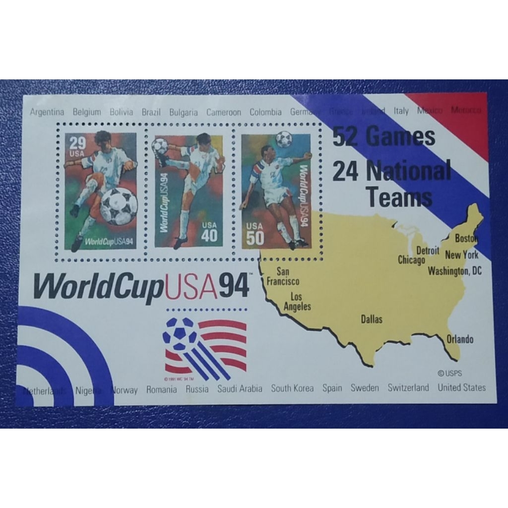 Ss (Souvenir Sheet) Prangko Lawas World Cup USA 1994