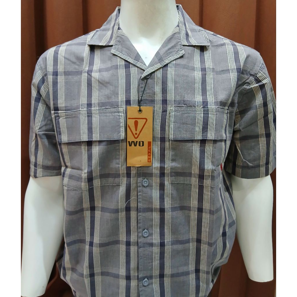 KEMEJA WATCHOUT JEANS LOSE FIT  LENGAN PENDEK ORIGINAL
