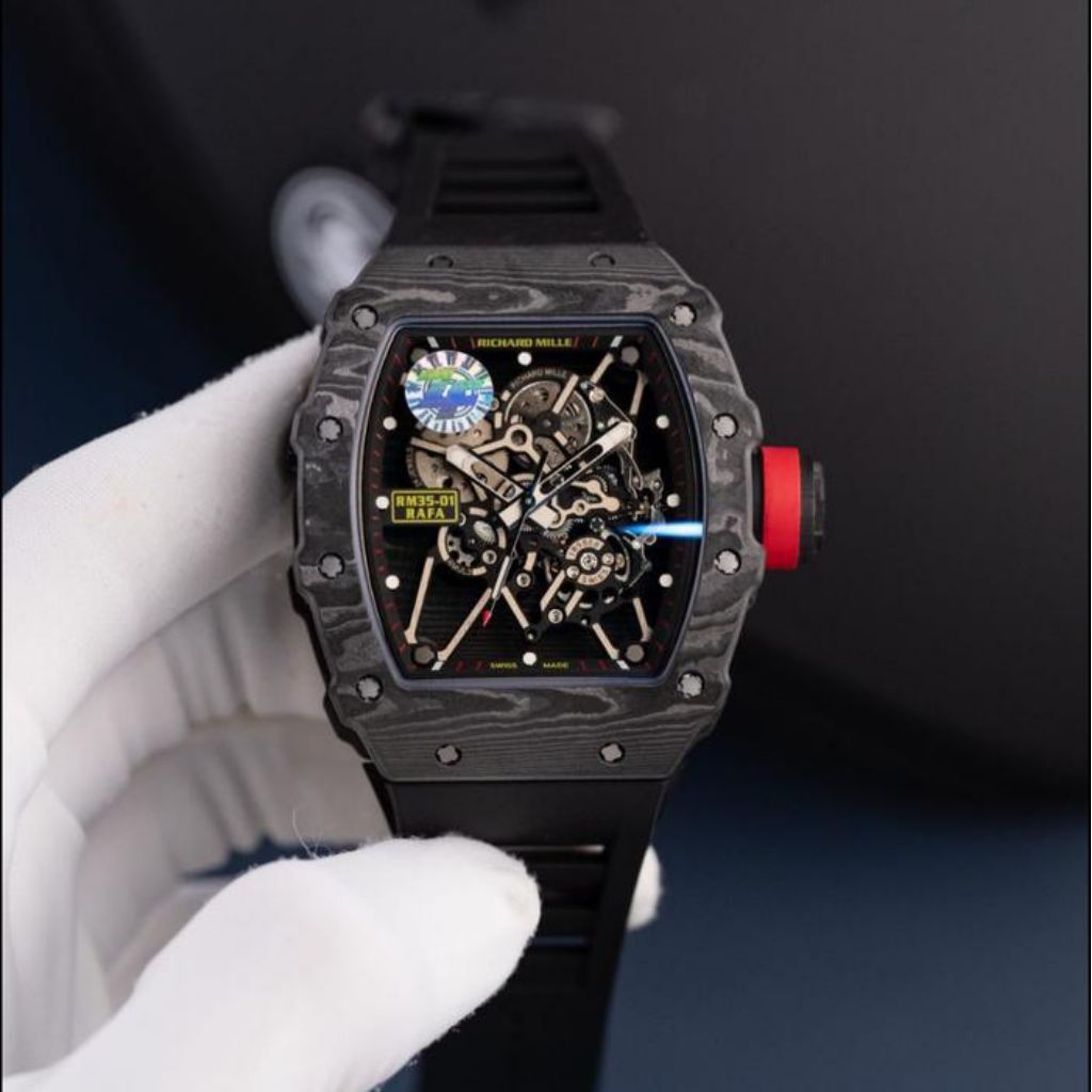 JAM TANGAN RM35-01 RFA NADL CARBON BLACK DM 43MM SWISS MATIC