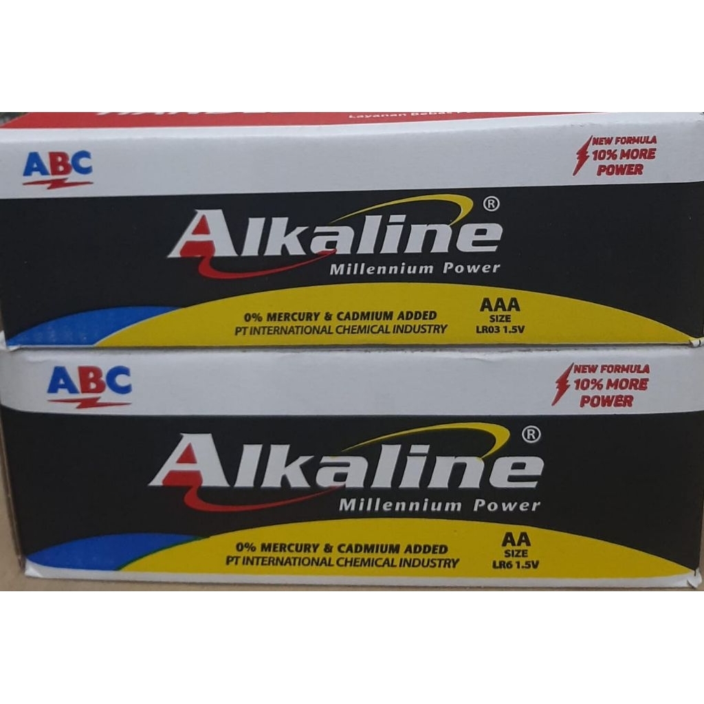 Baterai ABC Alkaline original LR6 & LR03 8R, satu karton isi 6 box/288 pcs, AA & AAA 1,5 V tahan lam