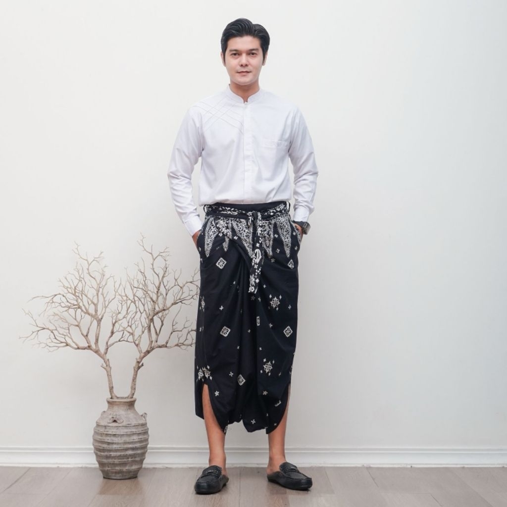 Larisso Sarung Pants Batik Motif Pucuk Rebung Sarung Celana Batik Pria Wanita Dewasa Adipati Pants B