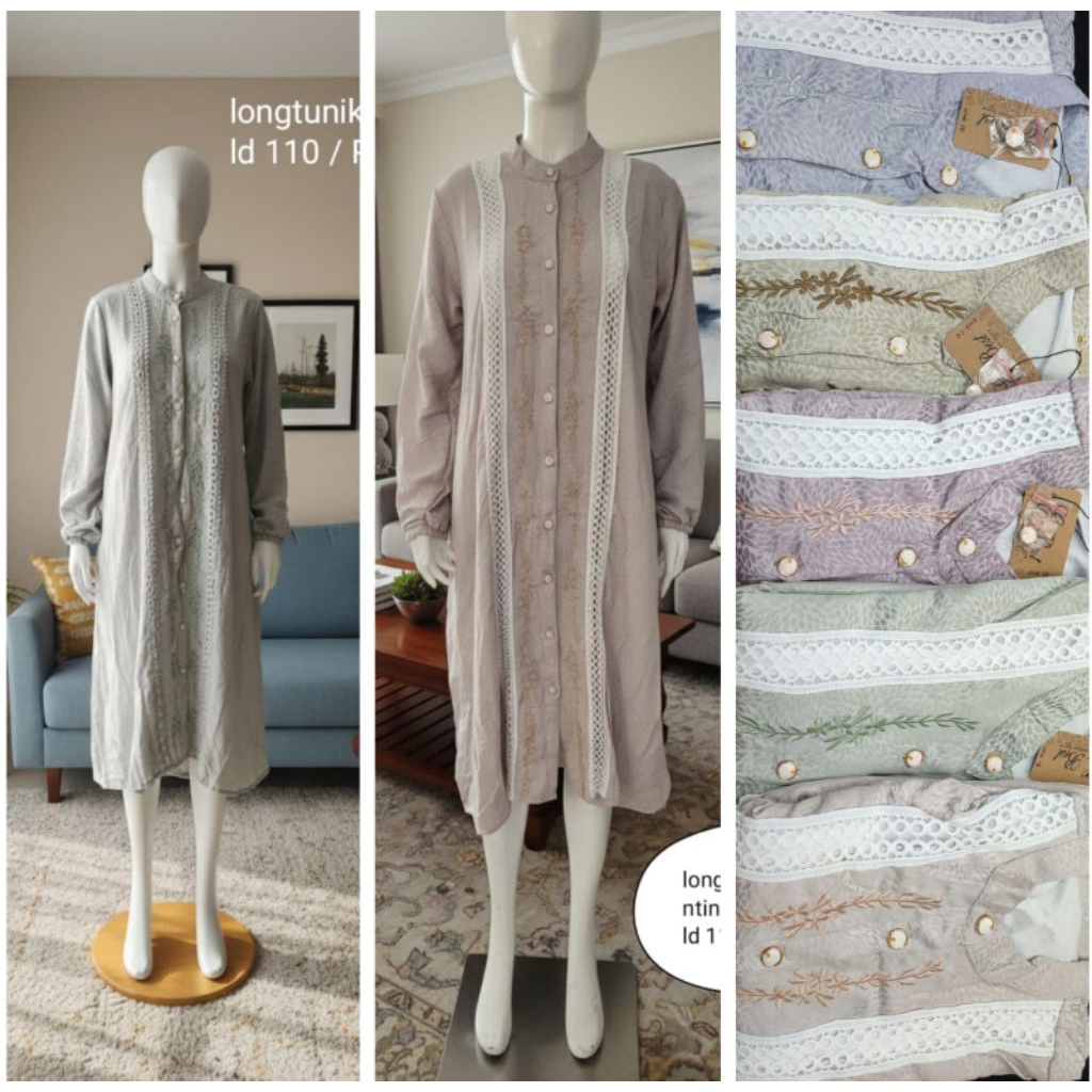 NewArrivals VSF04.611K-3 LF152# - Pakaian Fashion Wanita Import Bangkok Premium / LongTunik Wanita M