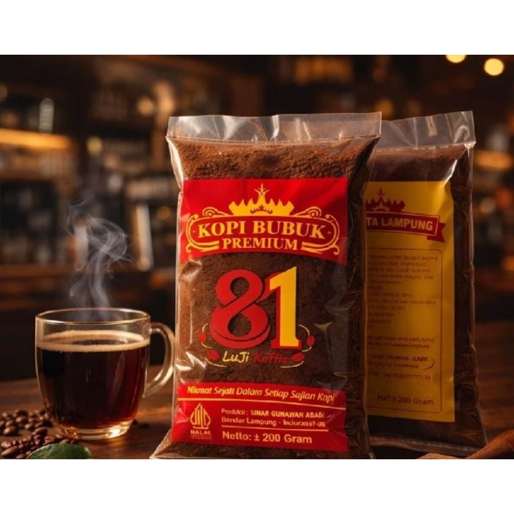 Premium Kopi Lampung | Kopi Bubuk Cap 81 Produksi Lampung 200gr / Kopi Bubuk / Kopi Lampung
