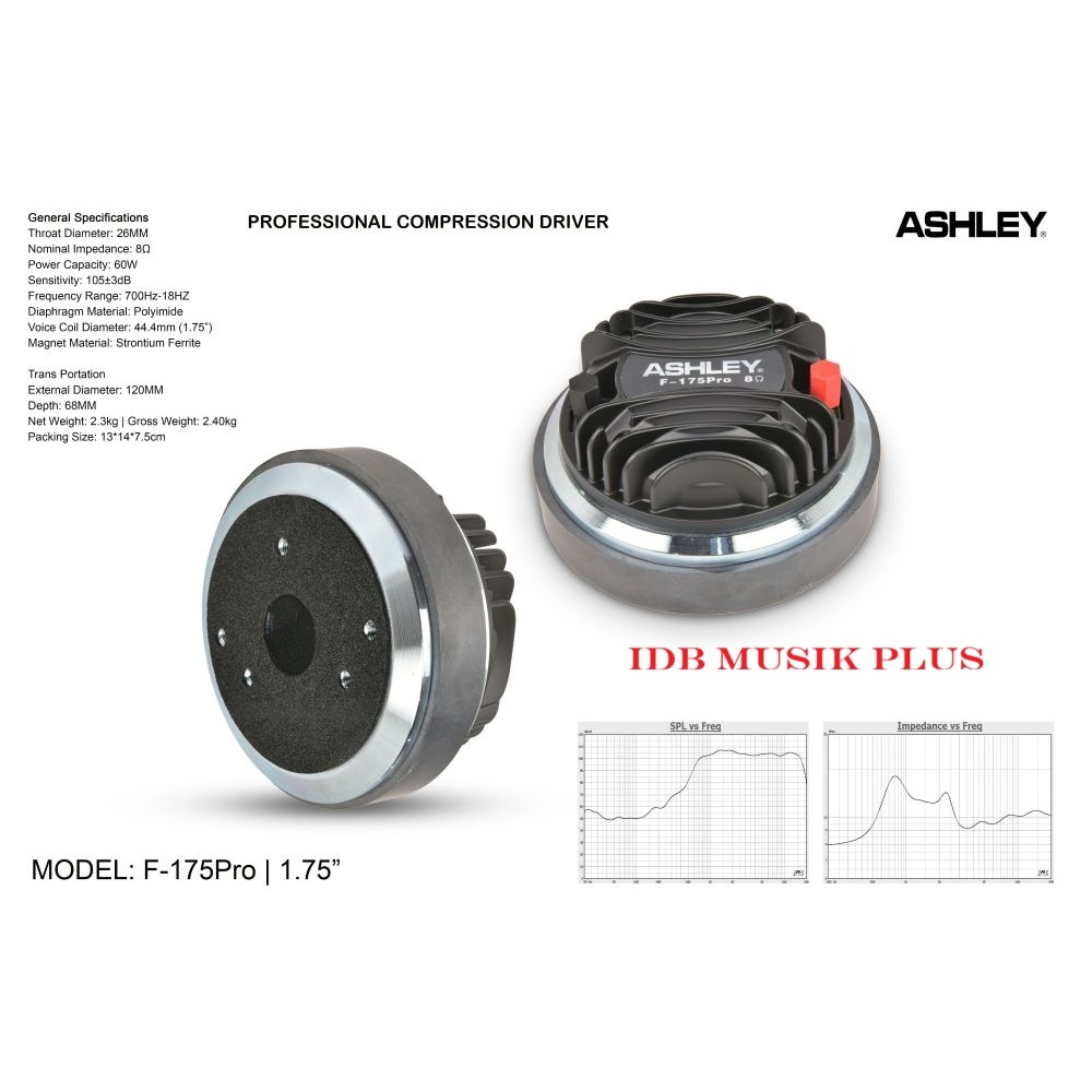 Driver Ashley F175PRO F 175PRO F175 PRO Tweeter Speaker Original
