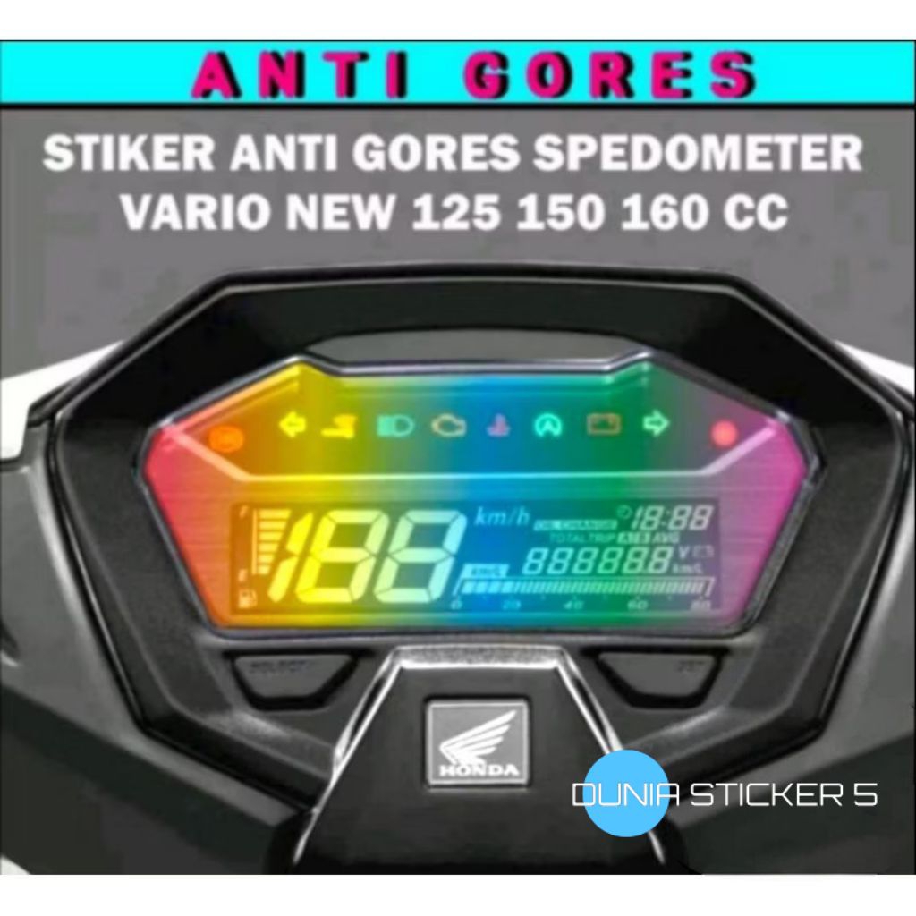 STIKER ANTIGORES SPEEDOMETER VARIO NEW 125/150 TAHUN 2018 - 2023