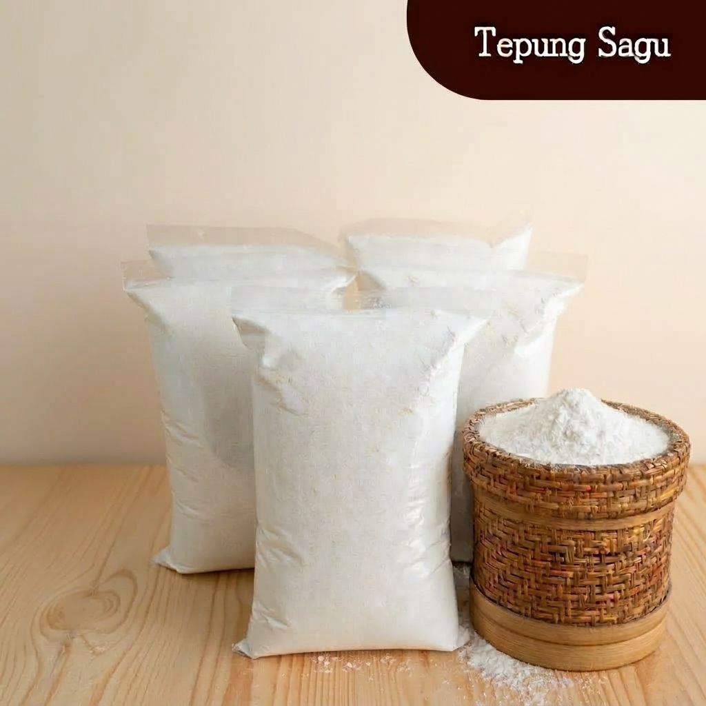 Tepung Sagu Alami 1Kg Gluten Free Sari Pati Batang Pohon Ambon / Rumbia