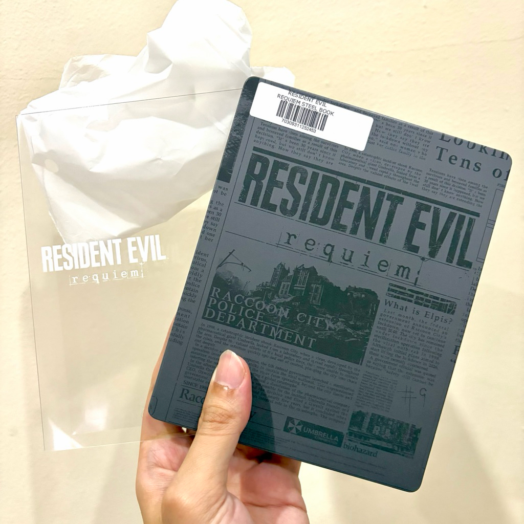 STEELCASE + Mika Official Resident Evil 9 Requiem Ps5 Cover Asli Bonus Steelbox Steel Book Steelbook