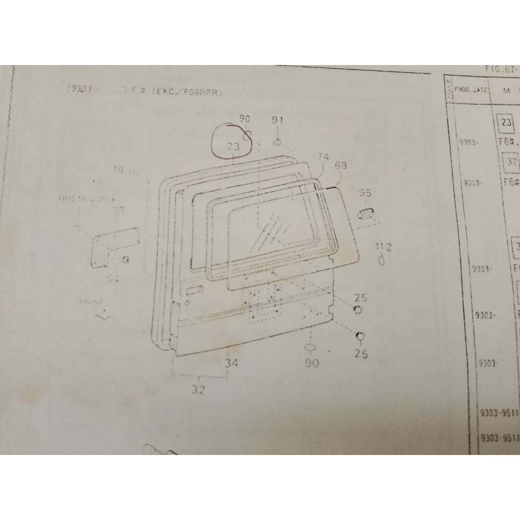 KARET BODY PINTU BELAKANG TAFT/FEROZA ORI