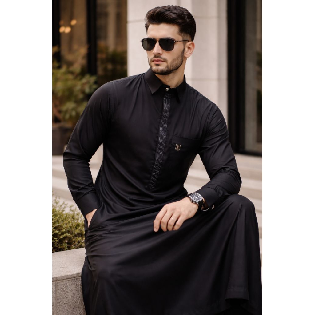 Elghazi [Saudi Qatar Lis Jubah 104] Elghazi Indonesia / Jubah Super Premium / Jubah Lengan Manset / 