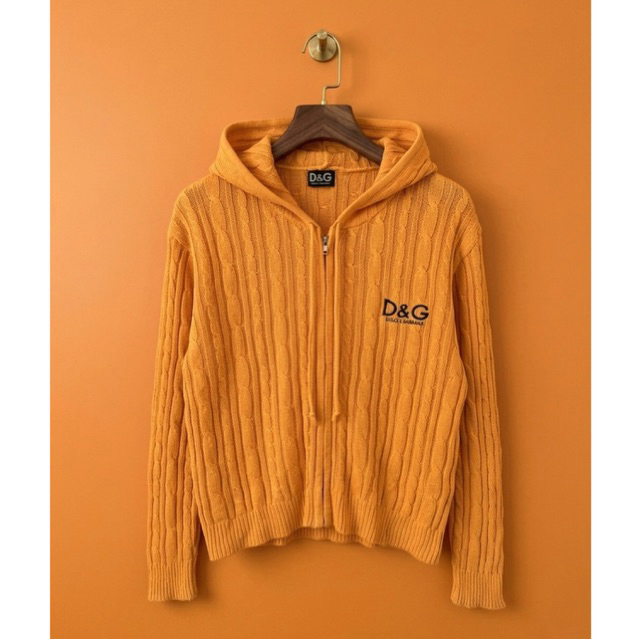 Hoodie Dolce & Gabbana Cable Knitwear D&G Rajut Unisex