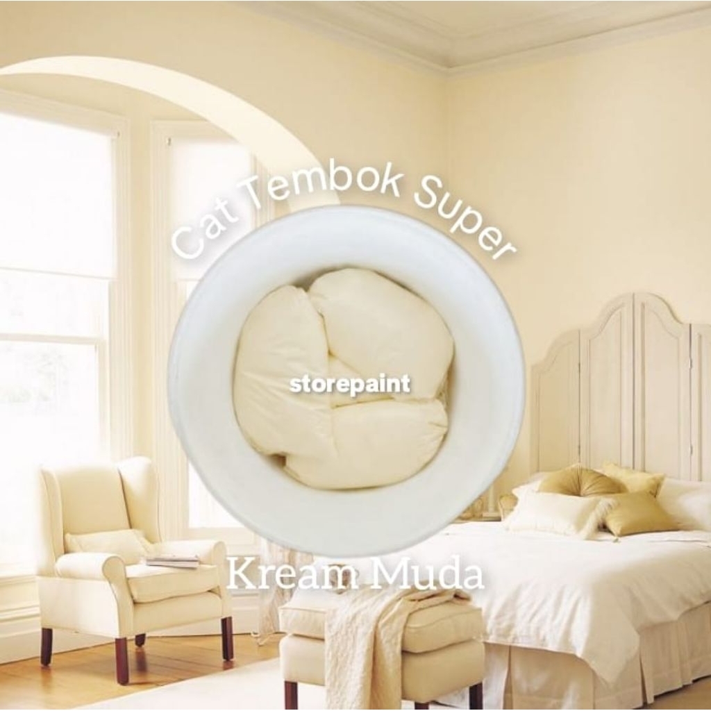 Cat Tembok warna cream muda Cat tembok super Cat tembok bagus Cat tembok 1 kg
