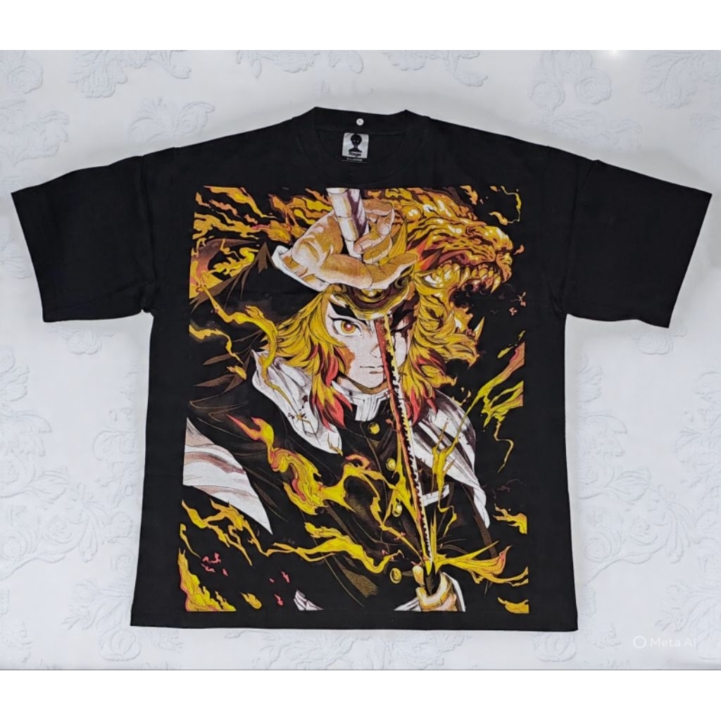 Kaos Bootleg Anime Demon Slayer Rengoku