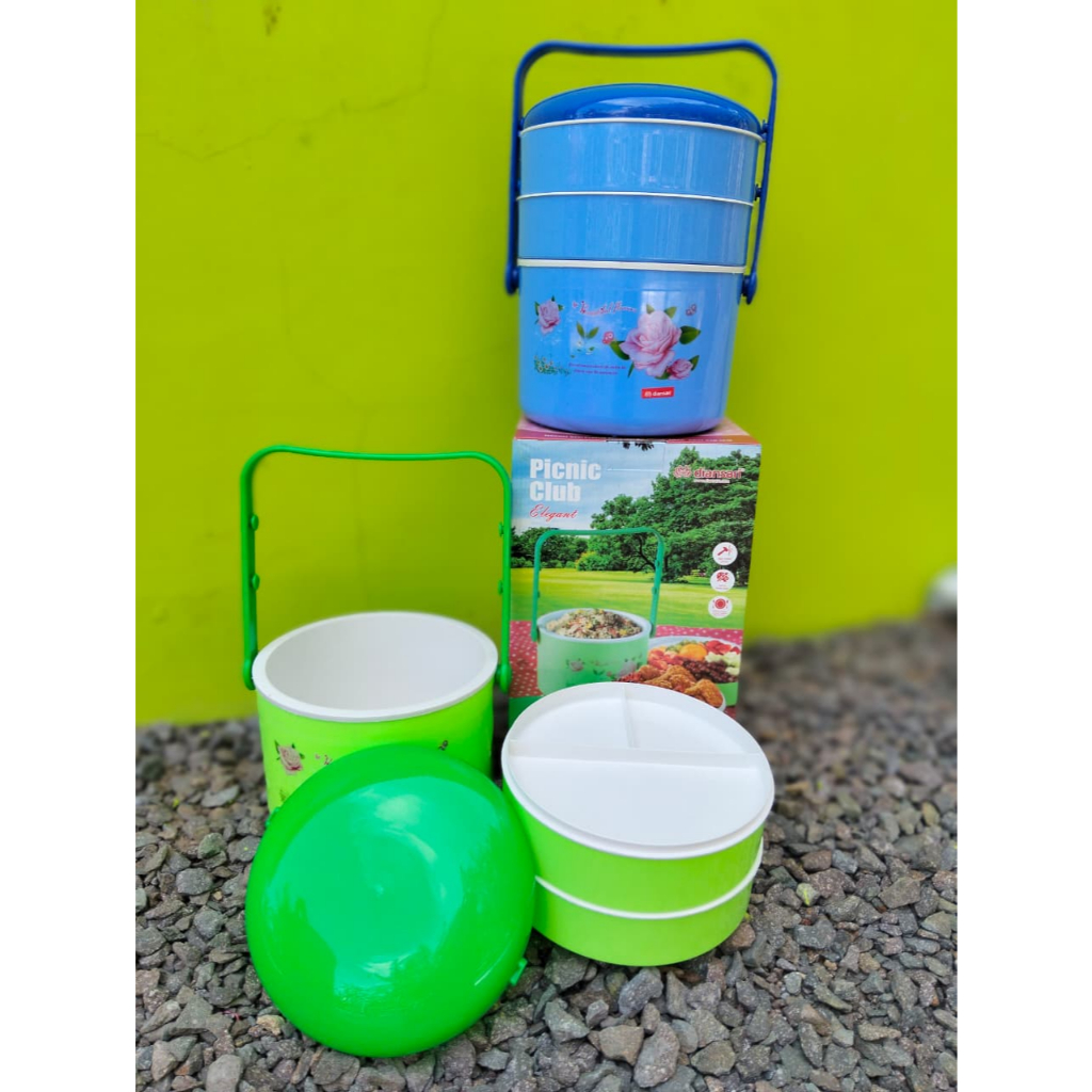 RANTANG SUSUN 3 DIAN SARI/ RANTANG PIKNIK/ RANTANG PLASTIK MURAH/ RANTANG PLASTIK BESAR/ RANTANG PIK